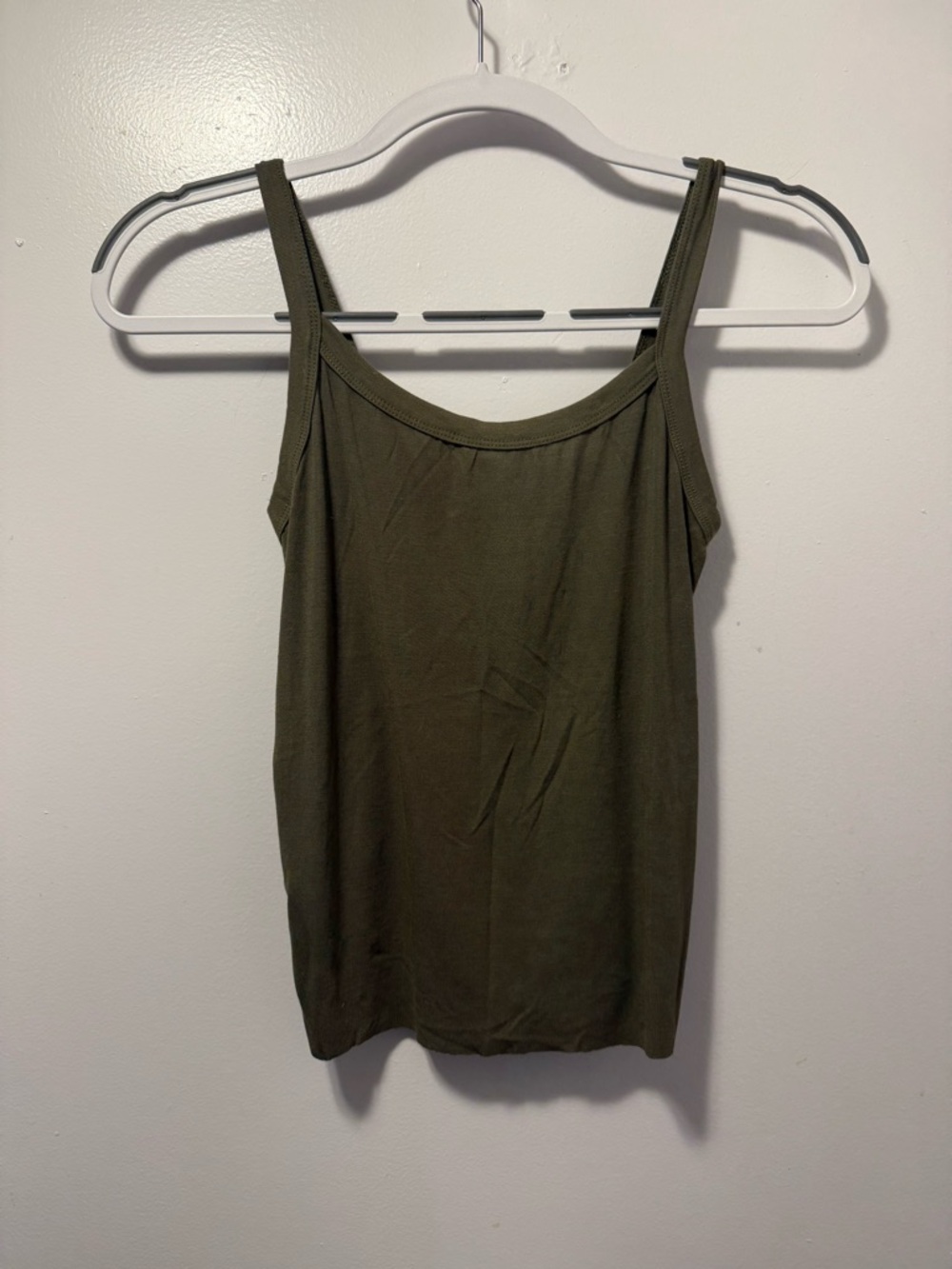 Olive Green Women's Tank Top - Classic Scoop Neck